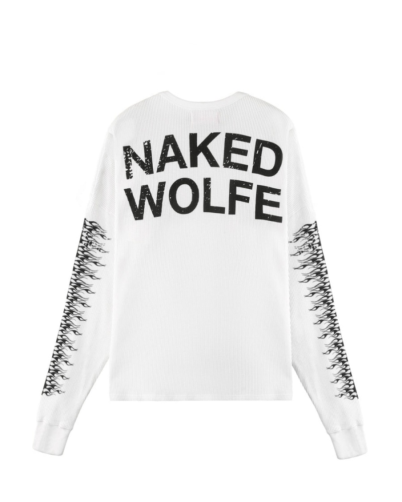 Bluzy Męskie Naked Wolfe Thermal Białe | ARG2931PC