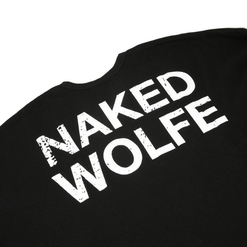 Bluzy Męskie Naked Wolfe Thermal Czarne | OXG6155YG