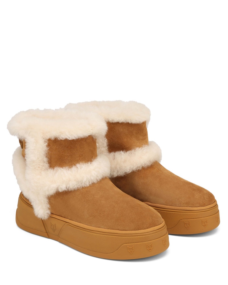 Kozaki Męskie Naked Wolfe K-01 Shearling Brązowe | FDZ3455AA