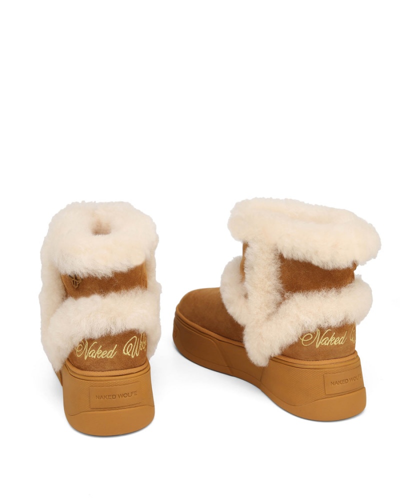 Kozaki Męskie Naked Wolfe K-01 Shearling Brązowe | FDZ3455AA