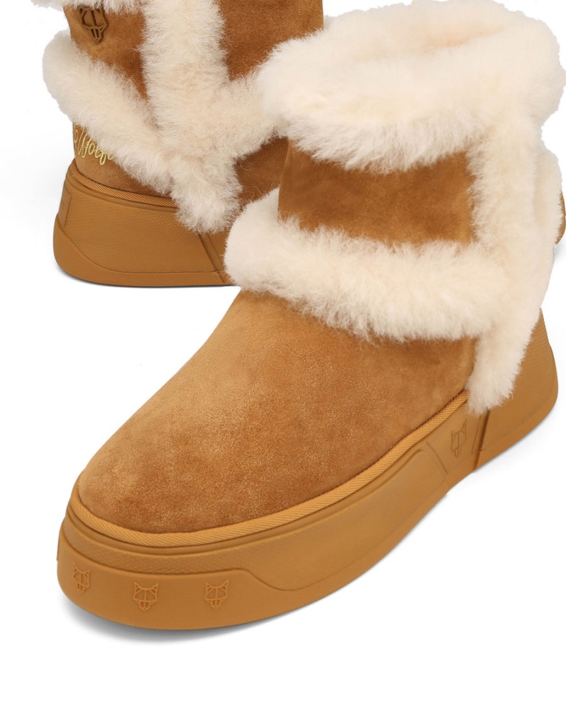 Kozaki Męskie Naked Wolfe K-01 Shearling Brązowe | FDZ3455AA