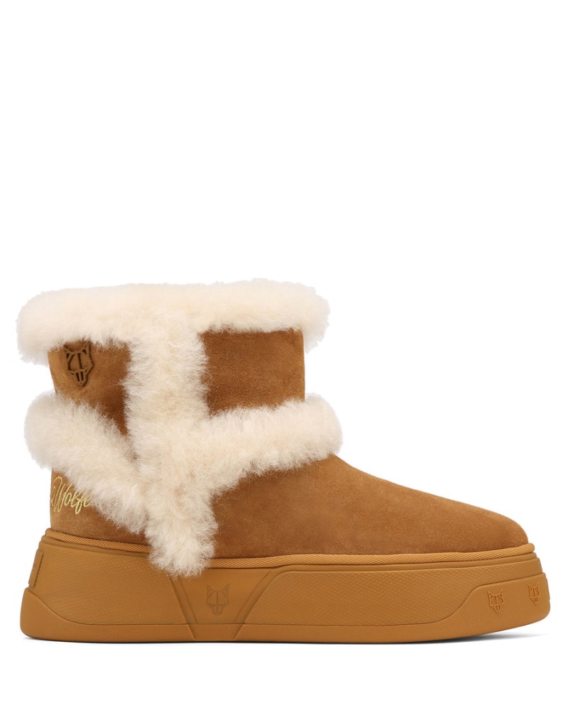 Kozaki Męskie Naked Wolfe K-01 Shearling Brązowe | FDZ3455AA