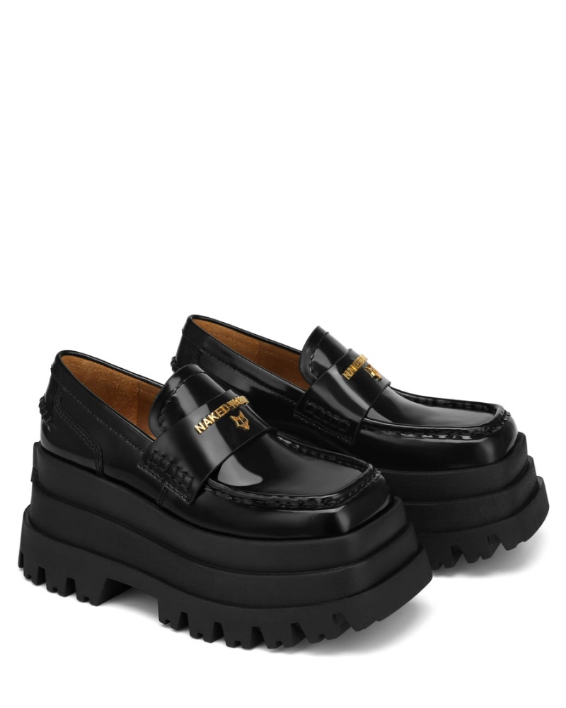 Loafersy Damskie Naked Wolfe Delusion Box Czarne | RDQ8737BX