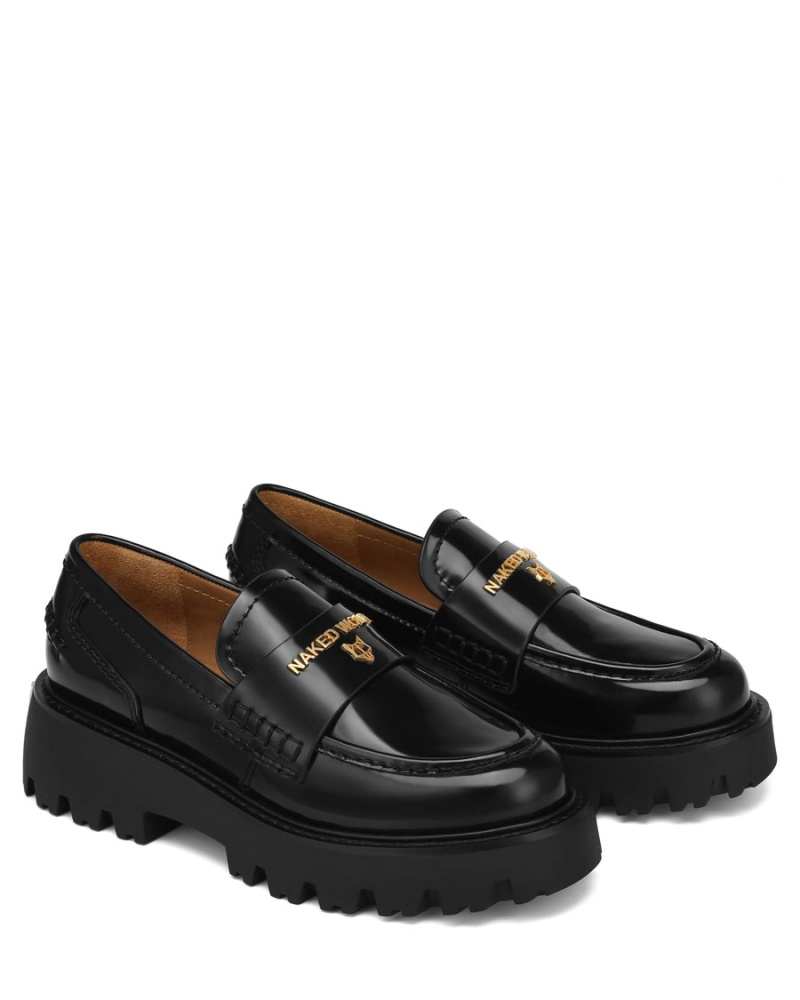 Loafersy Damskie Naked Wolfe Flawed Box Czarne | YLM1469SZ