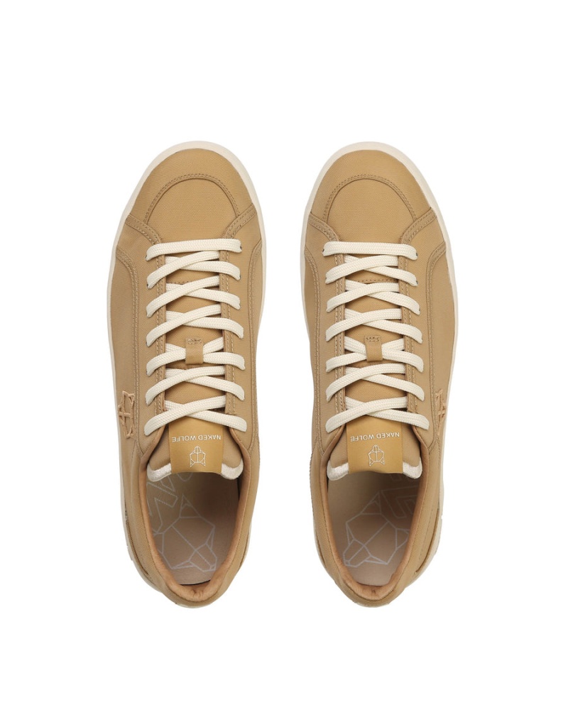 Trampki Męskie Naked Wolfe Portofino Nylon Khaki | QIG6426QW